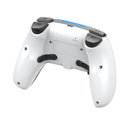 P-02 Wireless Bluetooth Controller For PS5 / PS4 Shock Joystick Gamepad Game (White)