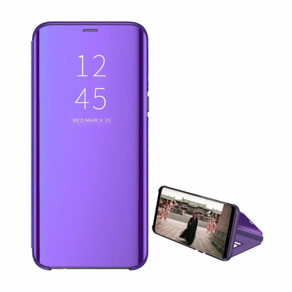 Clear View Stand Book Cover Case For Samsung Galaxy S10