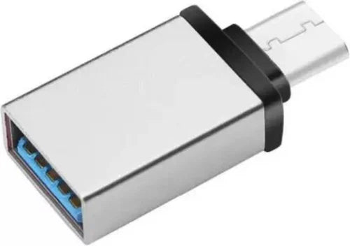Otg Adapter for Type-C Type C OTG Cable Male to USB A Female High Speed Data Transfer (Silver)