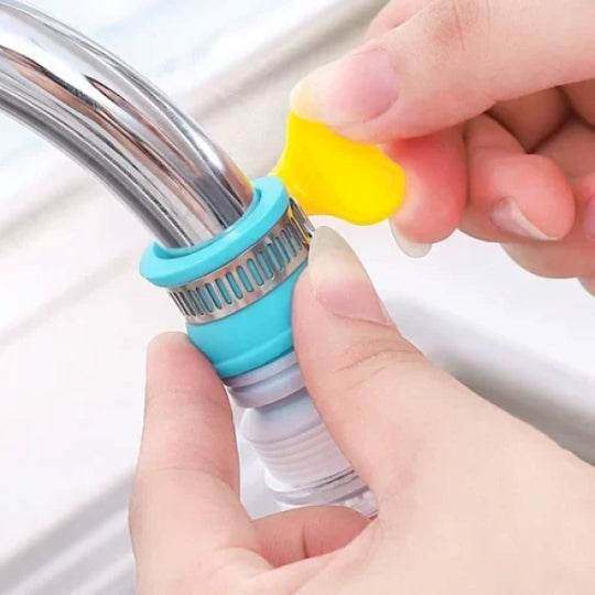 360° Rotating Water Filter Adjustable faucet extension with filter – Rose