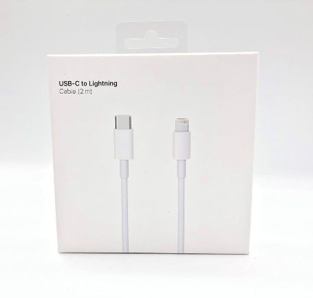 Chargin Cable USB C - Lightning 2m White