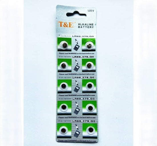 Watch Battery T&E Alkaline Battery AG0 379 LR63 LR521 G0 379A 179 SR63 D379 1.55V (10pcs)