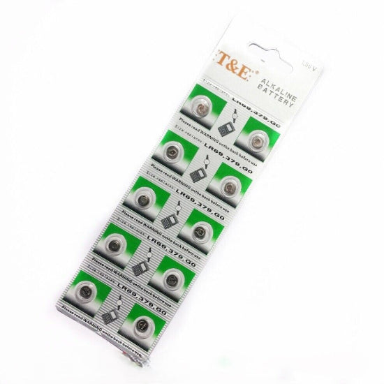 Watch Battery T&E Alkaline Battery AG0 379 LR63 LR521 G0 379A 179 SR63 D379 1.55V (10pcs)