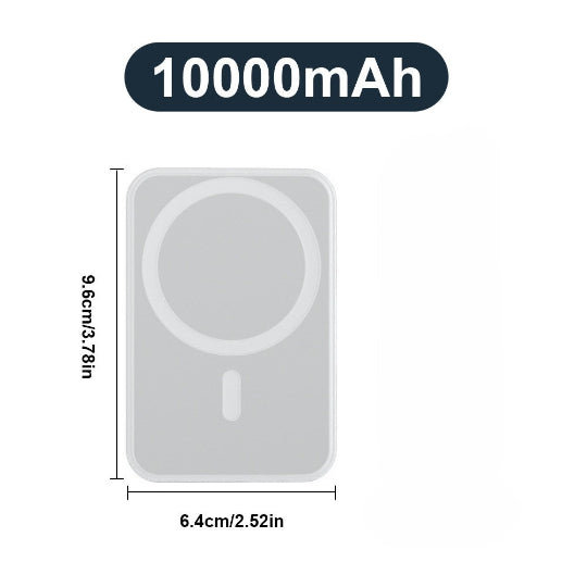Mini Power Bank Magnetic Wireless Charging for Iphone & Samsung S series 10000 mAh 15w - White