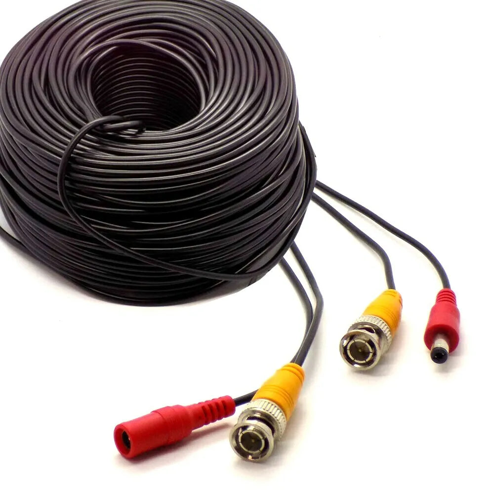 15M BNC Video + Power DC Extension Cable for CCTV Security