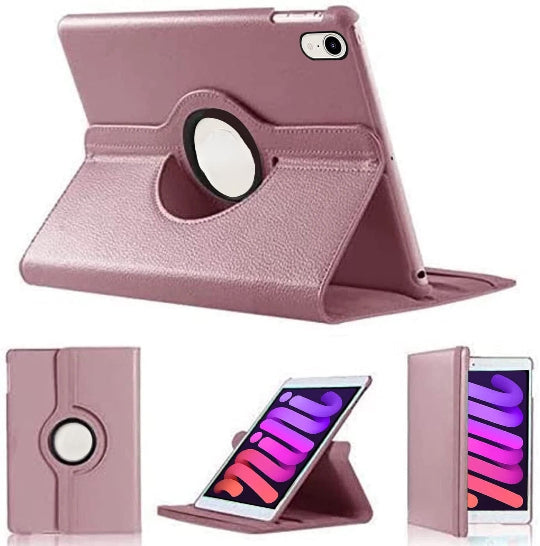 360° rotatable case Premium Book Cover for iPad Mini 7 (7th Generation) Rose Gold
