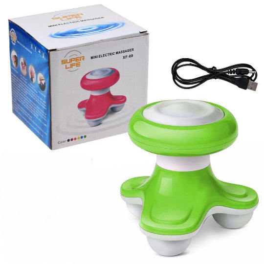 Super Life Electric Mini Massager Xf-69 Body Massager with Vibration Green