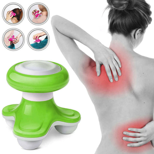 Super Life Electric Mini Massager Xf-69 Body Massager with Vibration Green
