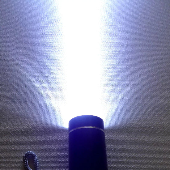 Small Torch COB LED Mini Aluminium Camping Hiking Work Pocket Light With Strap Power 3xAAA Battery