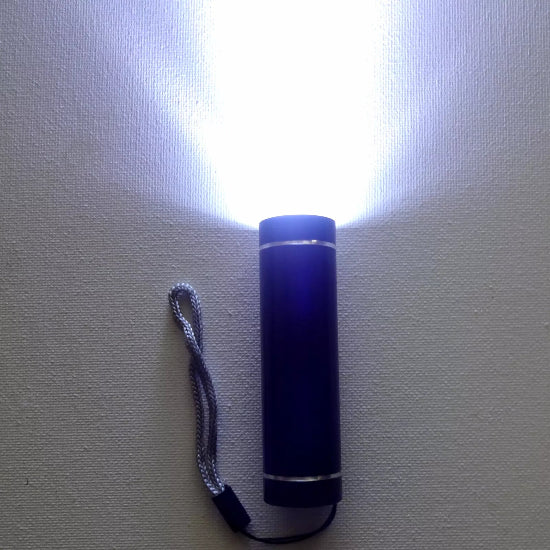 Small Torch COB LED Mini Aluminium Camping Hiking Work Pocket Light With Strap Power 3xAAA Battery