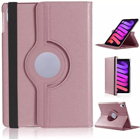 360° rotatable case Premium Book Cover for iPad Mini 7 (7th Generation) Rose Gold