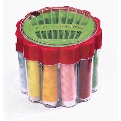 Round Sewing Kit Drum Home Work Travel Needles