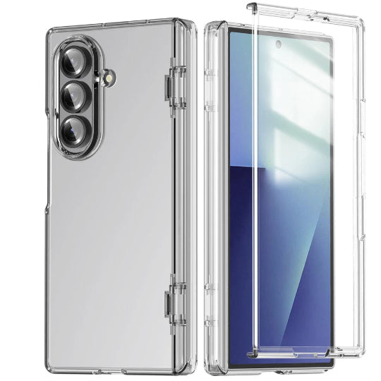 Shockproof Hard PC Hinge Case For Samsung Galaxy Z Fold 7 (Clear)