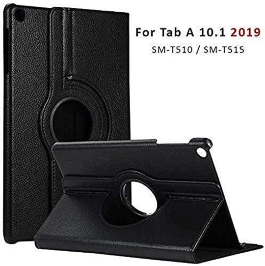 360° Rotating Book Cover Case for Samsung Galaxy Tab A 10.1 2019 SM-T510/T515 (Black)