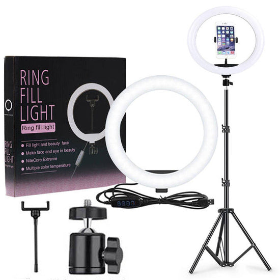 Ring Fill Light 10" 26CM  2.1m Stand QX-260