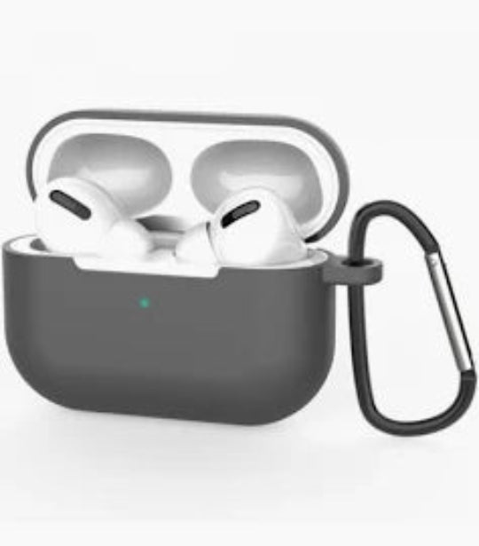 Soft Silicone Case with Clip Hook Silicone Case for Apple AirPods Pro 3 (Gray)