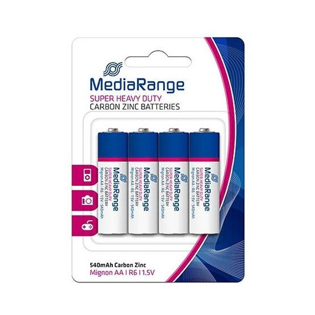 Super Heavy Duty Battery MediaRange AA 1.5V (LR6) (4 Pack)