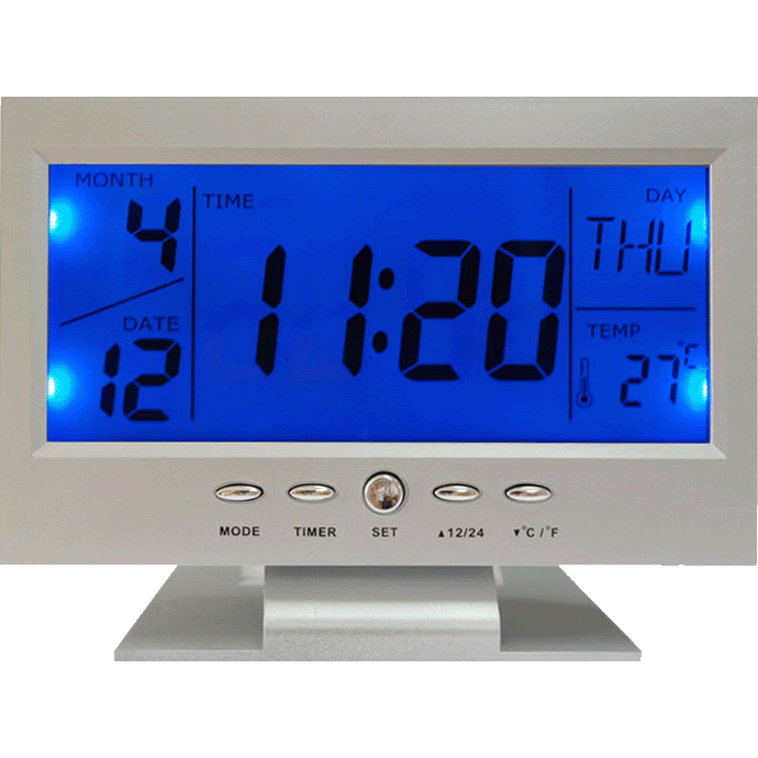 Alarm/Clock with Voice Control & Back Light LCD DS-8082