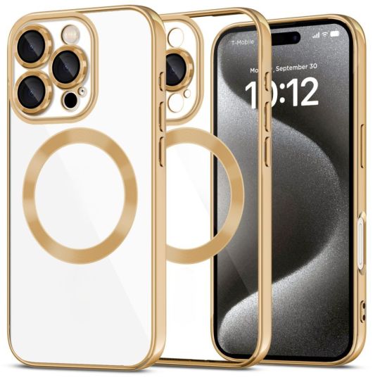 Electroplated Transparent MagSafe Back Cover Case For iPhone 12 Pro Max