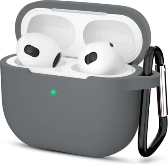 Soft Silicone Case with Clip Hook Silicone Case for Apple AirPods Pro 3 (Gray)