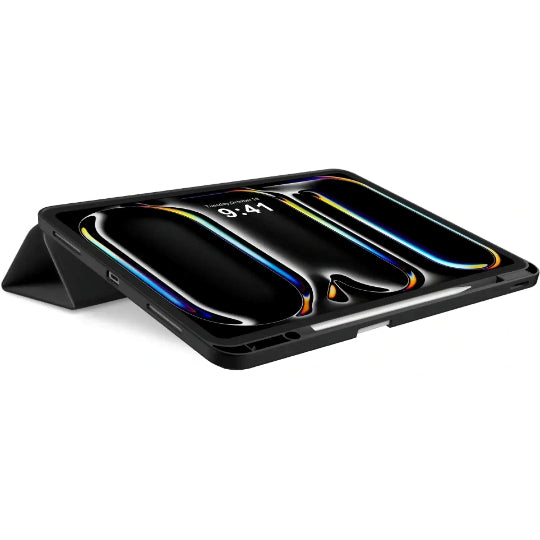 Smart Tri-fold Flip Case with Pencil Holder for iPad Pro 11 Inch M5 2025/M4 2024/ iPad Pro 11" 6th/5th Gen -Black