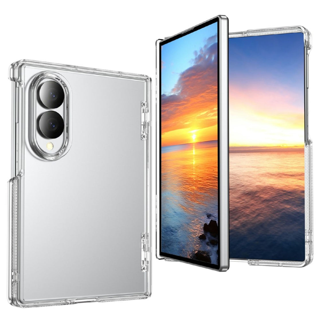 Transparent Shockproof Hard PC Hinge Case for Samsung Galaxy Z Fold 8