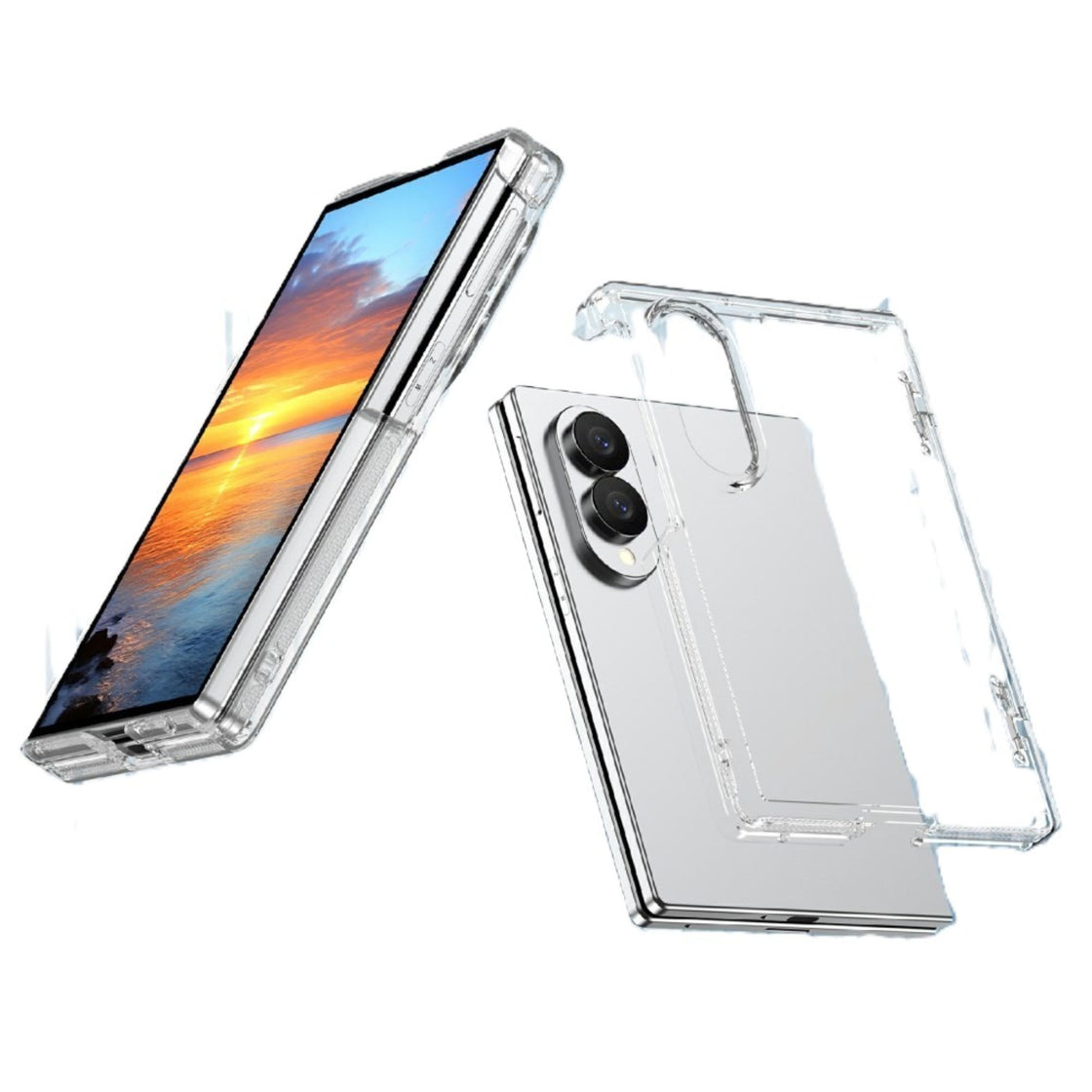 Transparent Shockproof Hard PC Hinge Case for Samsung Galaxy Z Fold 8