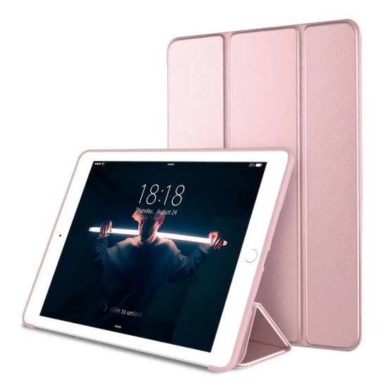 Smart Book Cover Slim Light Hard Shell Trifold Stand Case For iPad Air 2019 / ipad pro 2017 / ipad pro 10.5 Inch (RoseGold)