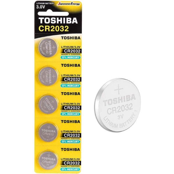 Toshiba CR2032 3V Lithium Coin Cell Battery 5PCS