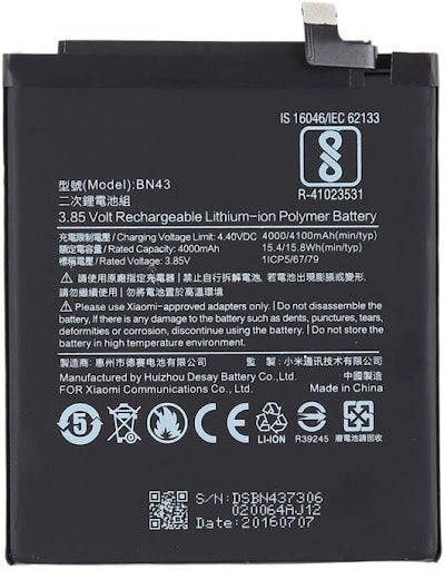 Battery Compatible With Χiaomi BN43 for Redmi Note 4X