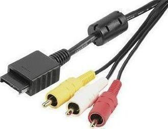 TV RCA To AV Video Cable For Sony PlayStation 1/2/3 (1.8m) (Black)
