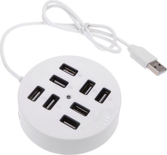 Hi-Speed 8-Port USB Hub Usb 2.0 with USB-A Connection 60Cm P-2108