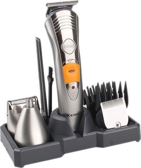 Kemei Professional Rechargeable Hair Clipper Set Silver KM-580A