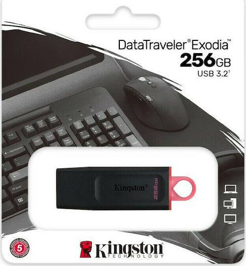 Kingston DataTraveler Exodia 256GB USB 3.2 Stick Black