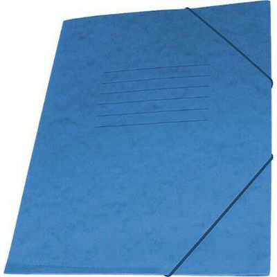 Paper Elastic Prespan File Folder with Rubber Band for A4 Sheets Blue 25x35εκ