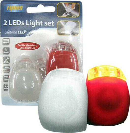 Led Bicycle Light Front Rear Set of 2pcs HJ008-2