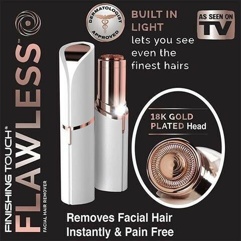 Finishing Touch FlawLbss Facial Hair Remover Built-in Light
