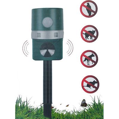 Solar Pest Repeller Ultrasonic Repellent Device Cats / Birds / Rodents / Snakes Solar