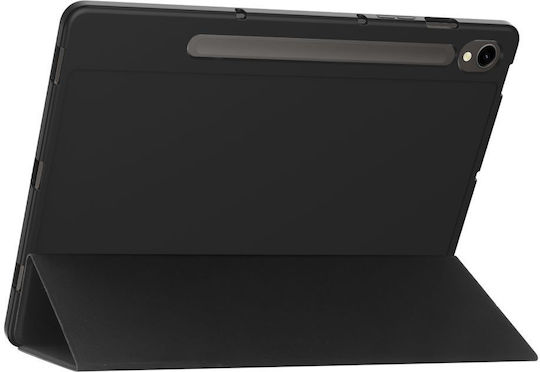 teach Tri-fold Flip Cover Book Case with Pencil Holder For Samsung Galaxy Tab S10 FE / S10 Lite 10.9 (Black)