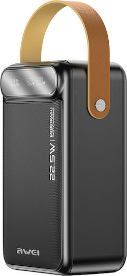 Awei PK101K Power Bank 60000mAh 22.5W with 3 USB-A Ports and 2 USB-C Power Delivery Ports Black