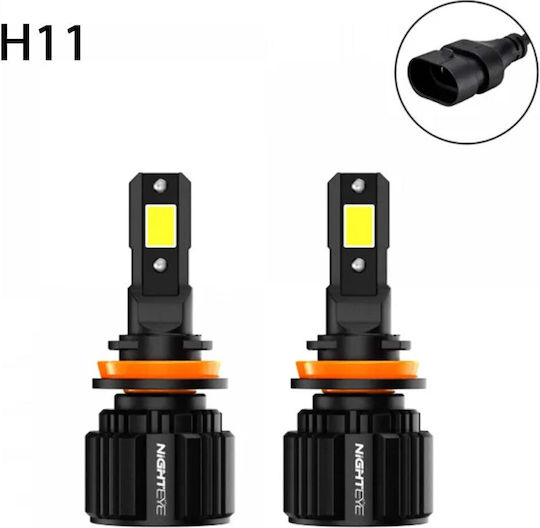 Nighteye Car Bulbs H11 Led Cool White 2Pcs A315-S4-H11