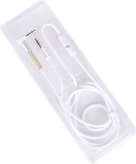 QIHANG 3.5mm male - 3.5mm male Jack Cable With Microphone White 1m (Qh-c3780)
