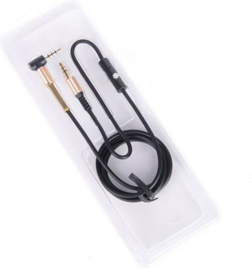 QIHANG 3.5mm male - 3.5mm male Jack Cable With Microphone Black 1m (Qh-c3780)