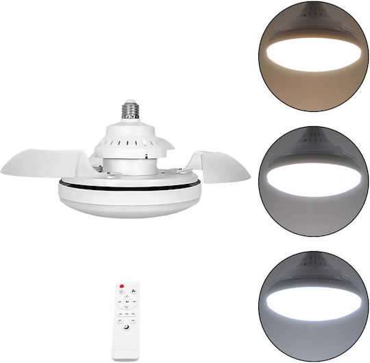 Rixme RZ.FAN 120W E27 Light Dimmable Ceiling Fan with Remote Control LED Light Bedroom Ceiling Lamp