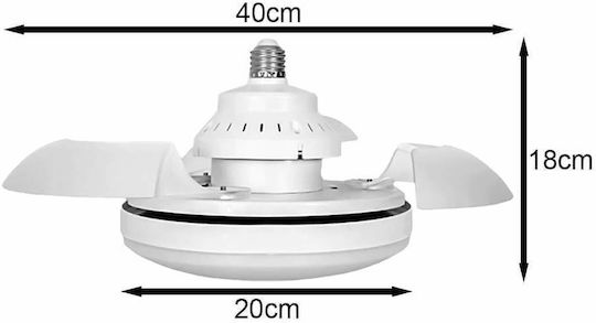 Rixme RZ.FAN 120W E27 Light Dimmable Ceiling Fan with Remote Control LED Light Bedroom Ceiling Lamp