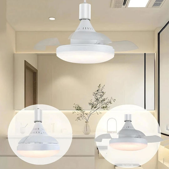 Rixme RZ.FAN 120W E27 Light Dimmable Ceiling Fan with Remote Control LED Light Bedroom Ceiling Lamp