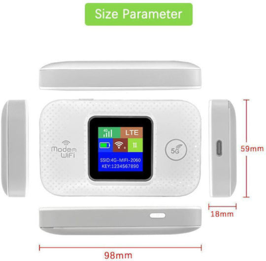 Portable 4G LTE WiFi Router Hotspot MF688 300Mbps with 3000mAh Battery