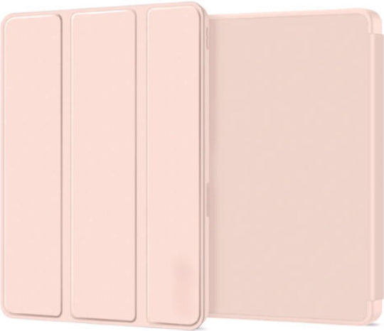 Smart Tri-fold Flip Case with Pencil Holder for iPad Air 11 Inch 2024 2025 2026, M2 M3 M4 Air 2020/2022, Rose Gold