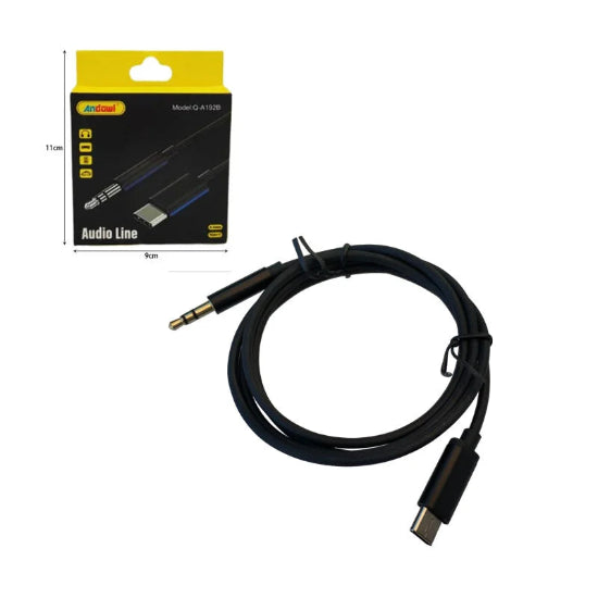 Andowl AUX Cabel Type-C To 3.5mm Audio Aux Jack Adapter Q-A192B