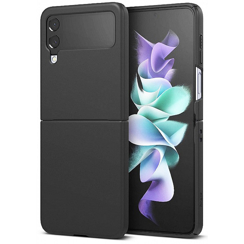 Cases Silicone Back Cover Mobile Phone For Samsung Z Flip-4 (Black)